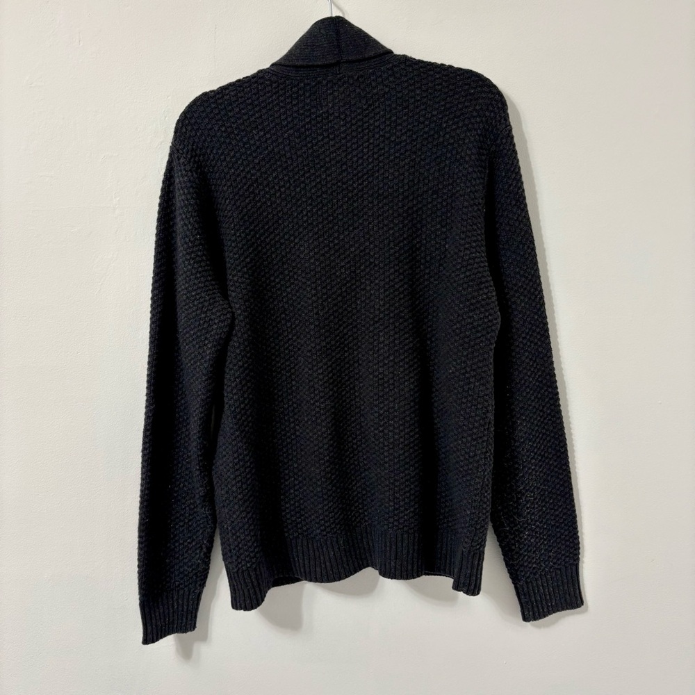 Old Navy Cotton Wool Blend Dark Gray Knit Sweater Cardigan Sz M - Picture 2 of 4